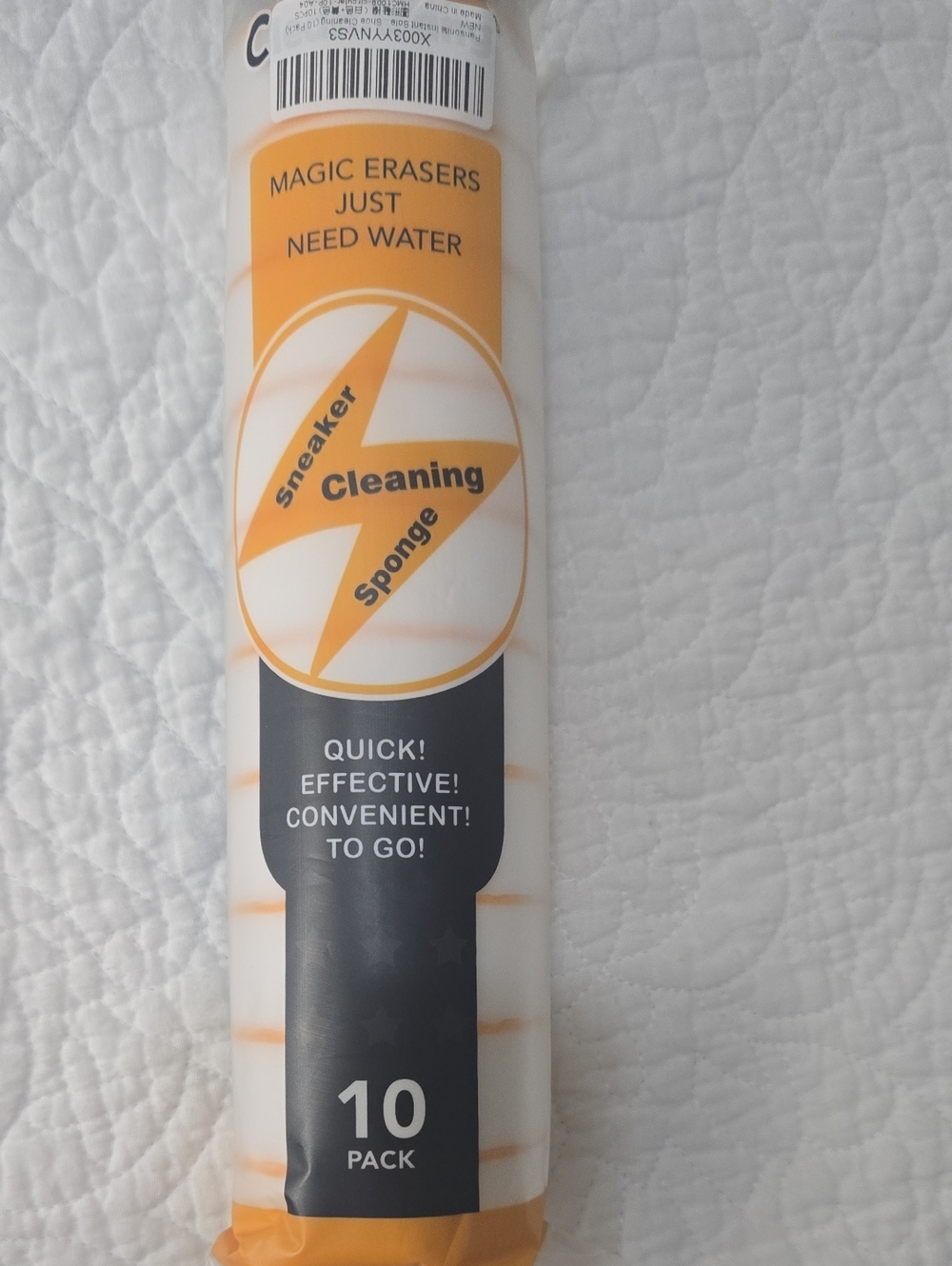 Sneaker Cleaning Magic Erasers - Orange & White (10 Pack)